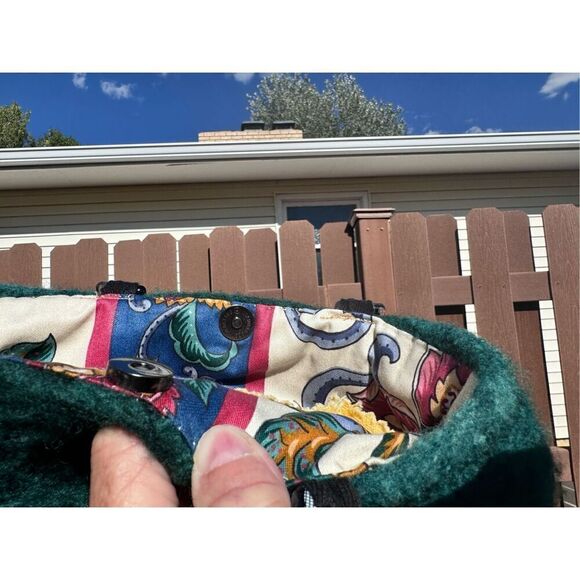 Green wool purse lucite handle Jack Mary - Picture 8 of 14